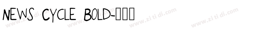 News Cycle Bold字体转换